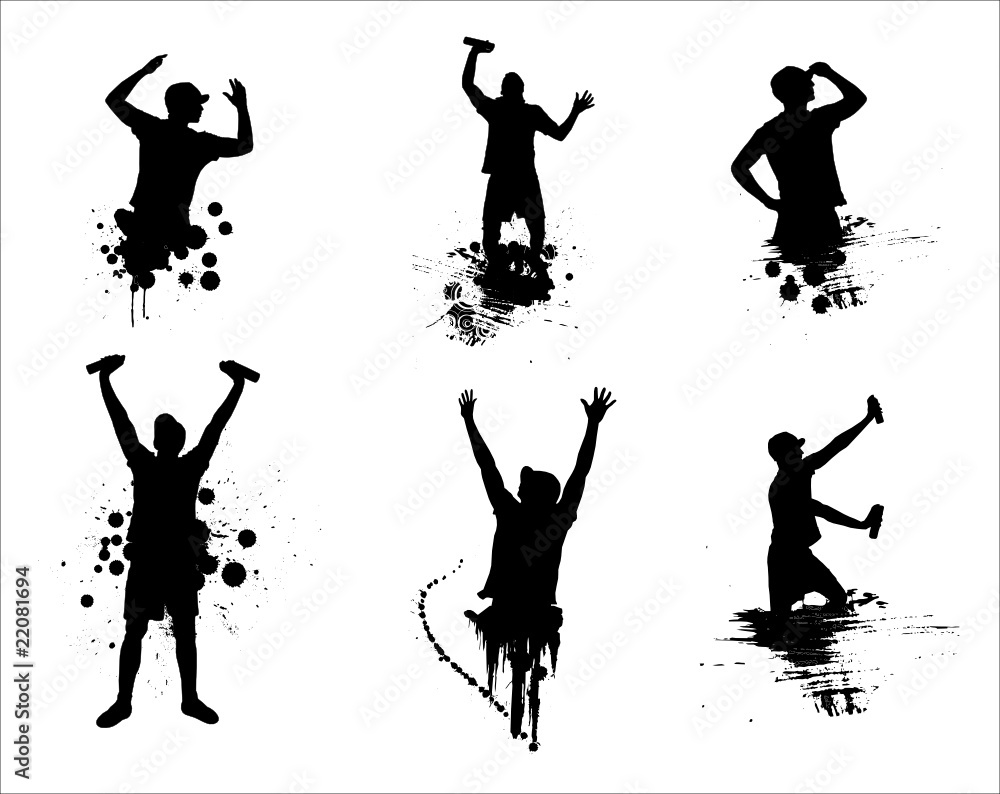 Abstract silhouette of business people Abstract silhouette of business people