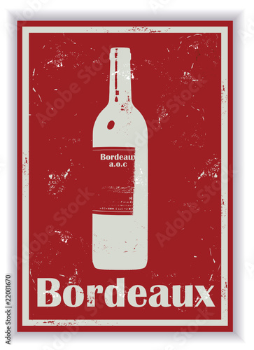 Etiquette de bouteille de vin Bordeaux