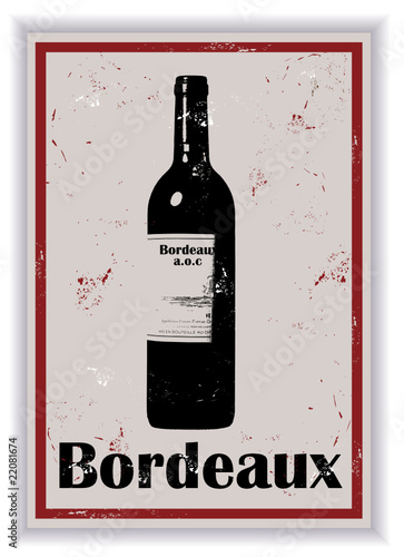 Etiquette de bouteille de vin Bordeaux