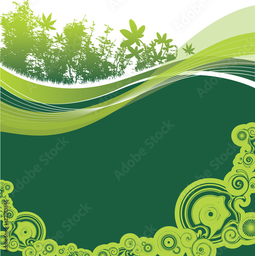 abstract woodland theme