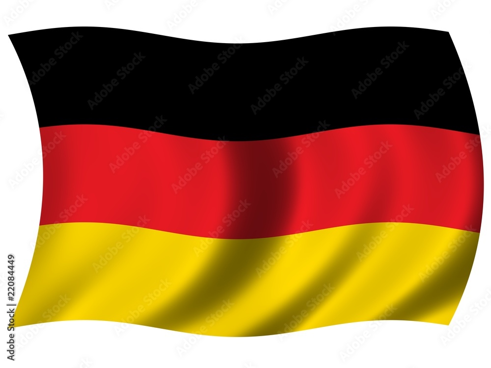 Naklejka premium Grosse wehende Flagge Deuschland