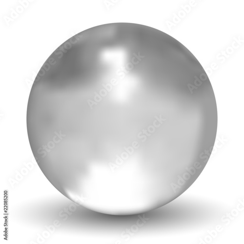 3D Glossy Crystal Sphere