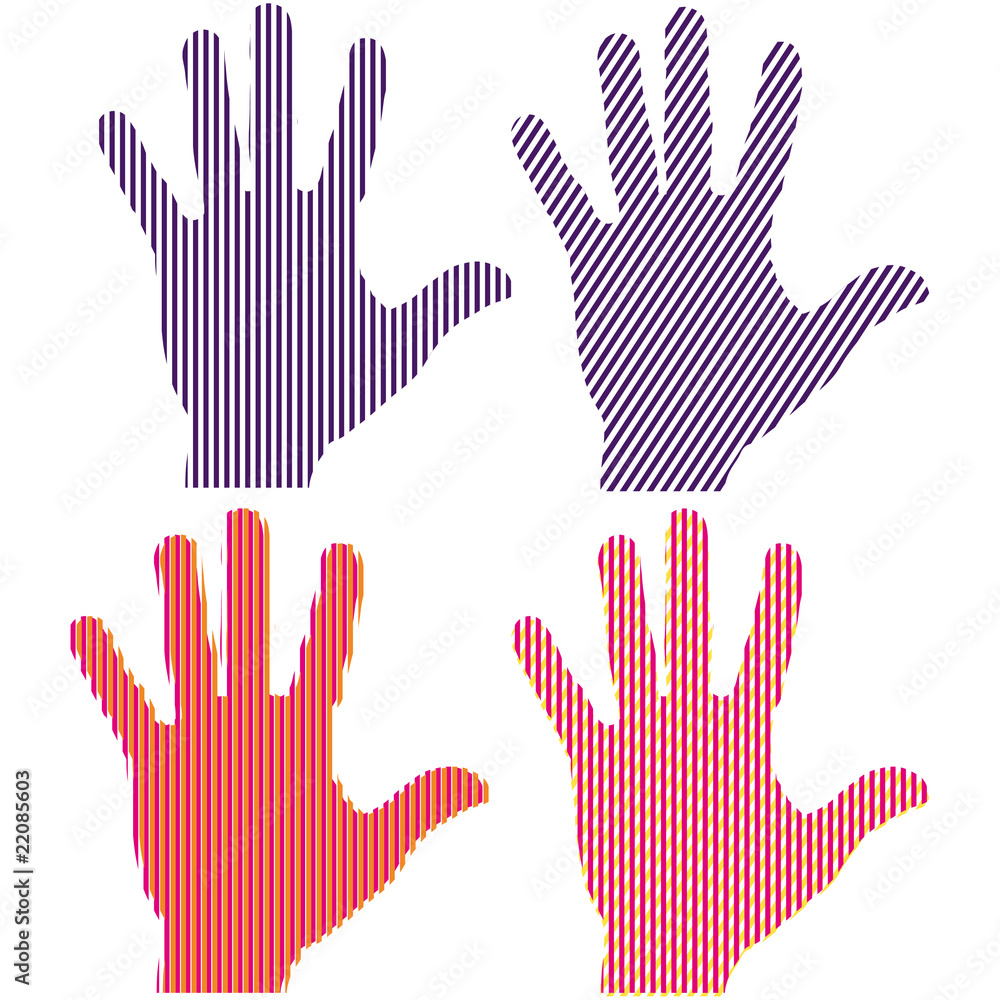 simple line illustration of hand vector. simple line illustration of hand vector.