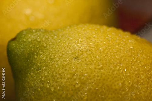 droplets on the lemon