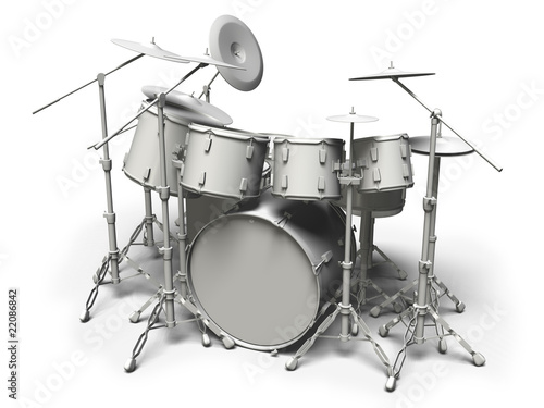 drumset  white photo