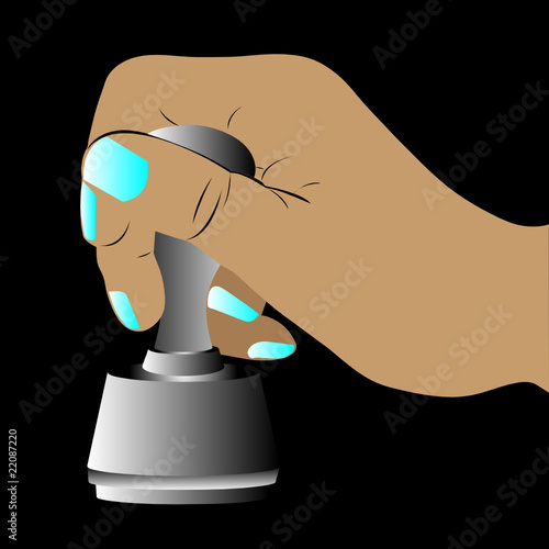 hand with stamp