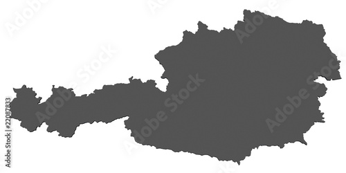 Karte von Österreich - freigestellt