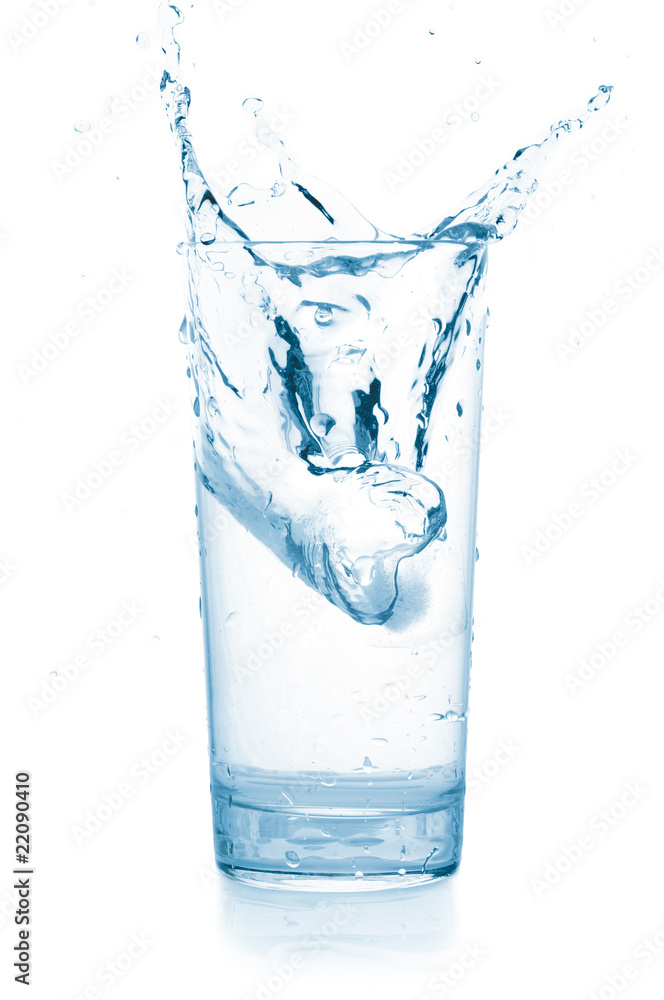 splash in water glass. splash in water glass.