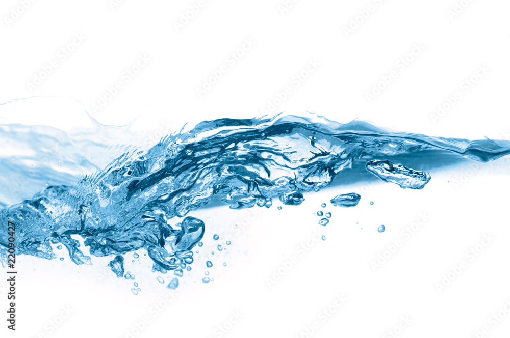 closeup of water waves isolated on white closeup of water waves isolated on white