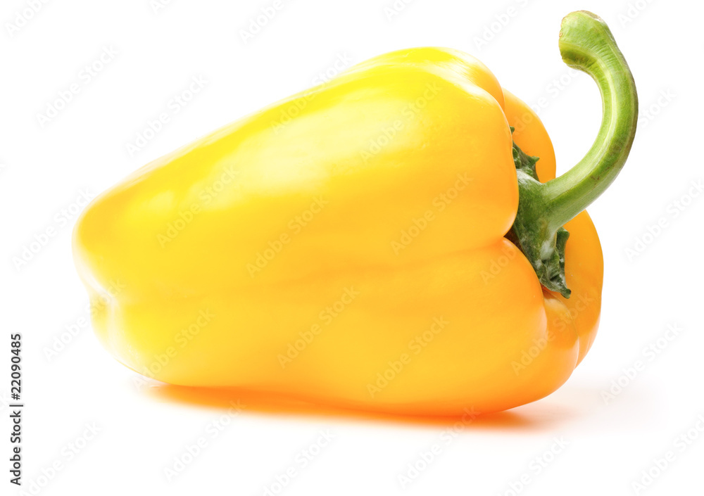 fresh yellow paprika isolated on white fresh yellow paprika isolated on white