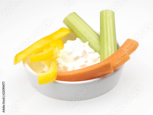 Vegetable Sticks with Cottage Cheese