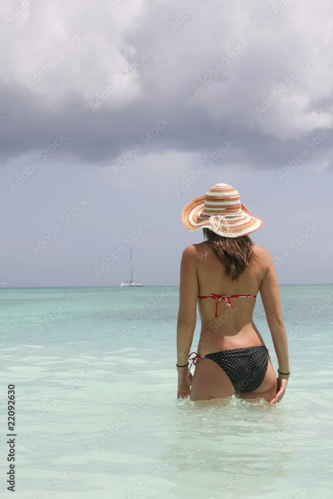 girl in saona beach