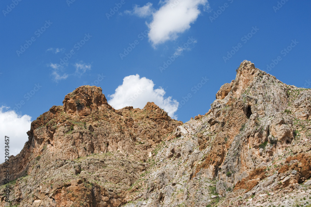 Rock ledge on a sunny day