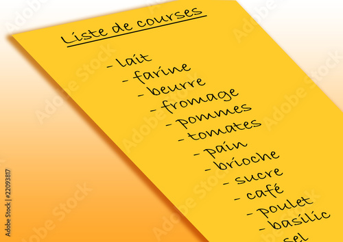 Liste de courses