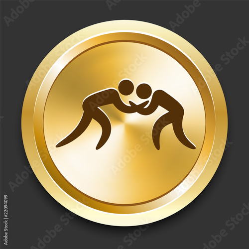 Wrestling on Golden Internet Button