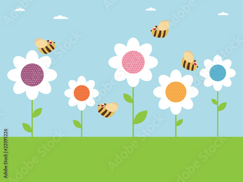 bees and flowers