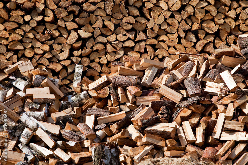 Background with heap of firewood Background with heap of firewood