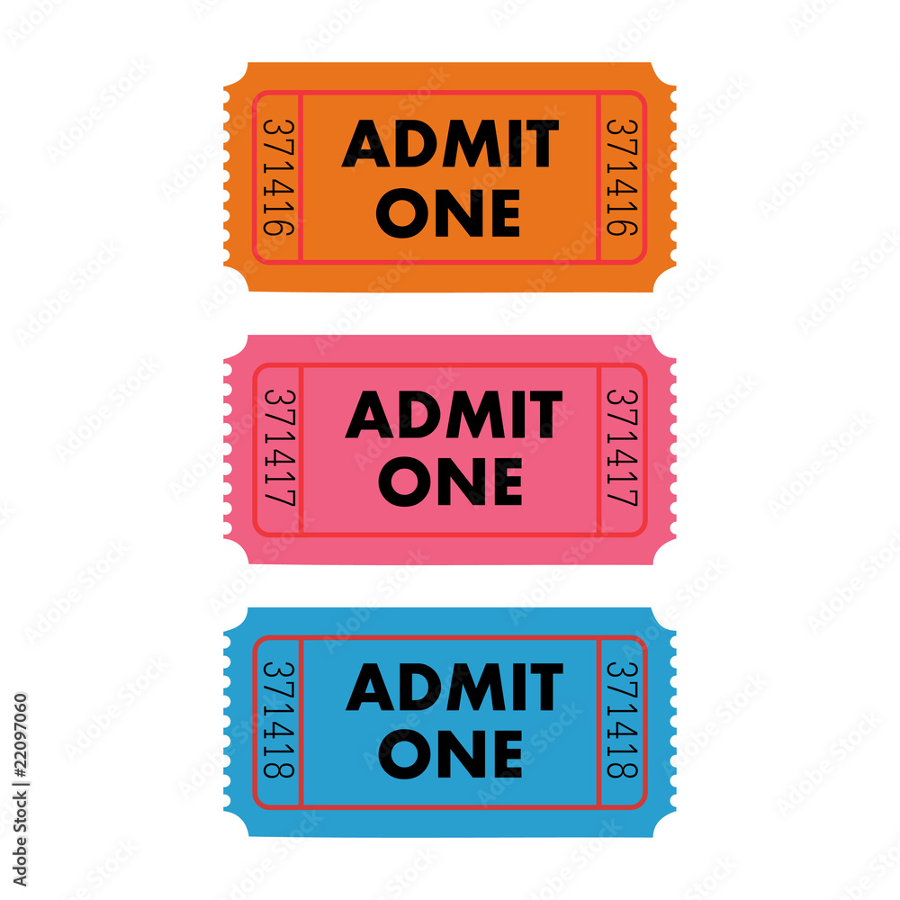 Naklejka premium Admit One Illustration