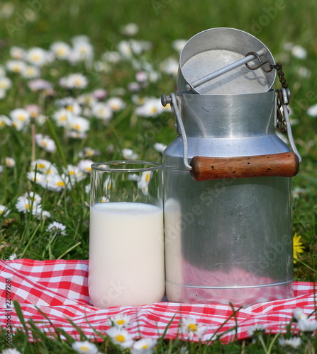 Obraz na plátně lait,verre,vache,pôt,laitage,laitier