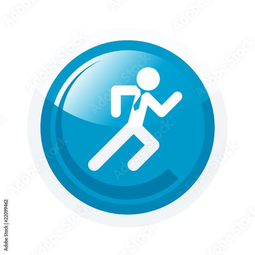 mann laufen stress symbol zeichen