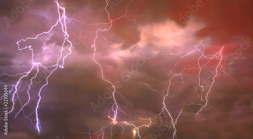 Composite abstract picture of Lightning