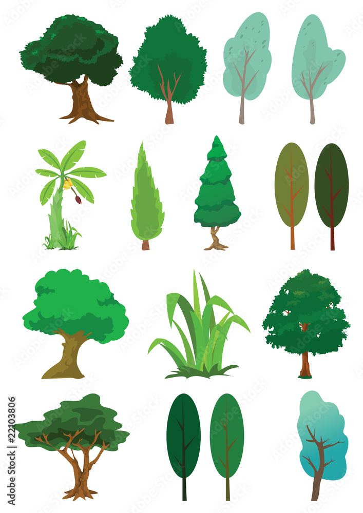 Tree illustration in vector Tree illustration in vector
