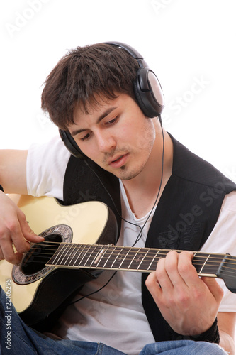 Man with guitar photo