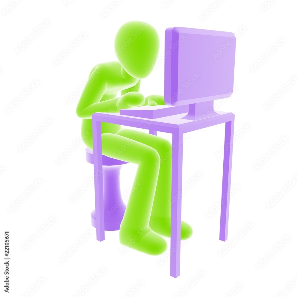 Fototapeta premium deskwork_green