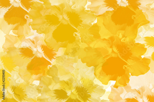 Background with yellow violas.