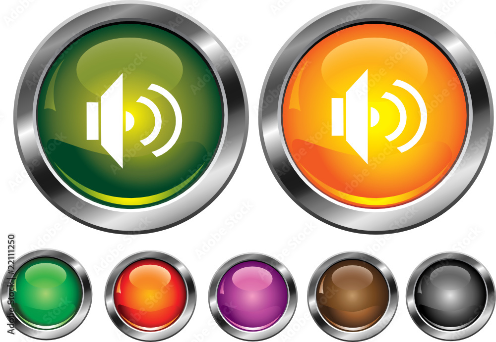 Vector collection icons with loud-speaker sign Vector collection icons with loud-speaker sign