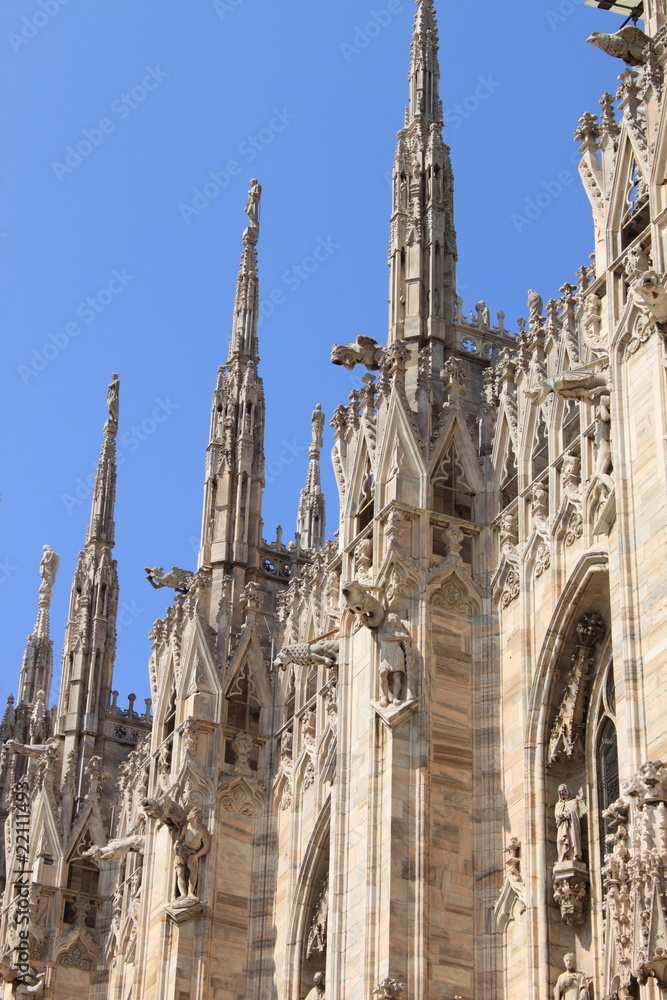 Pinnacles of the Milan cathedral