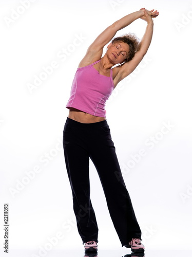 woman stretching posture