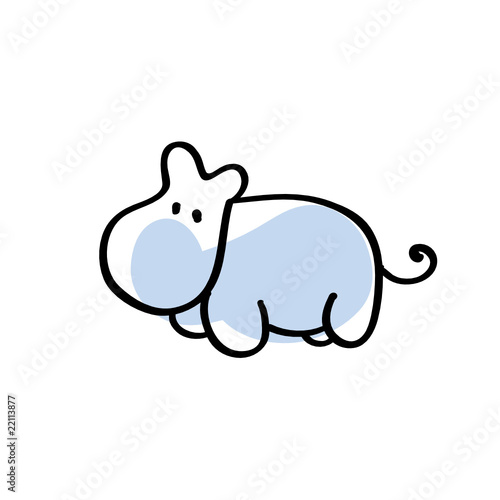 Hippo. Zoo figure adapted for the child's perception.