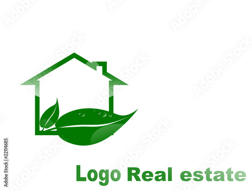 logo vert écologique pour le secteur immobilier