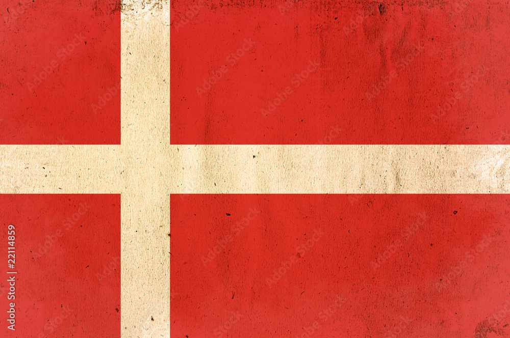 flag of denmark - old and worn paper style flag of denmark - old and worn paper style