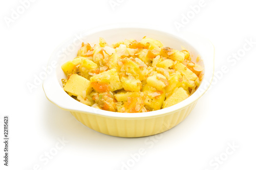 Bowl of braised potatoes