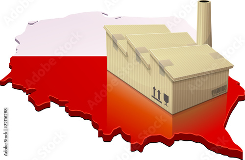 Pologne et usine délocalisée (détouré)