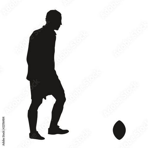 Silhouette rugbyman