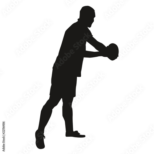 Silhouette rugbyman