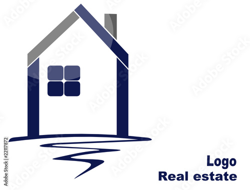Logo immobilier , real estate, pour création de société