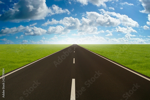 Wall Mural Rectilinear road