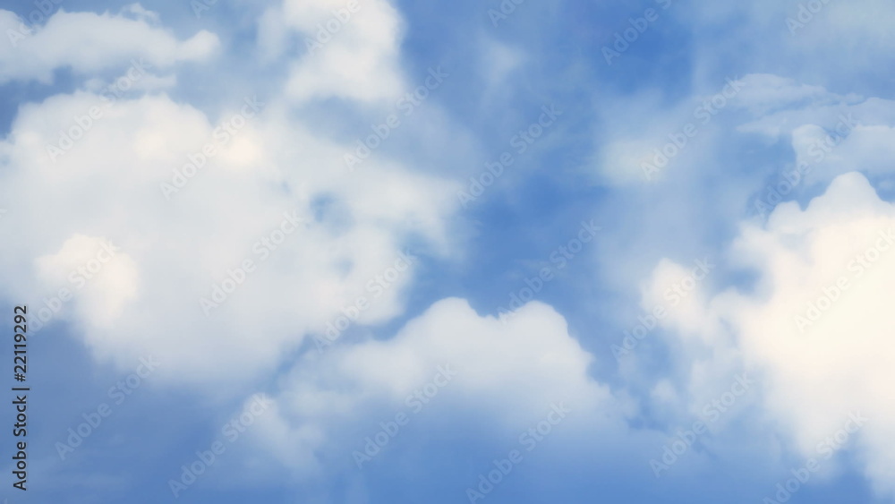 flying in the sky 1# - looped animation from front side