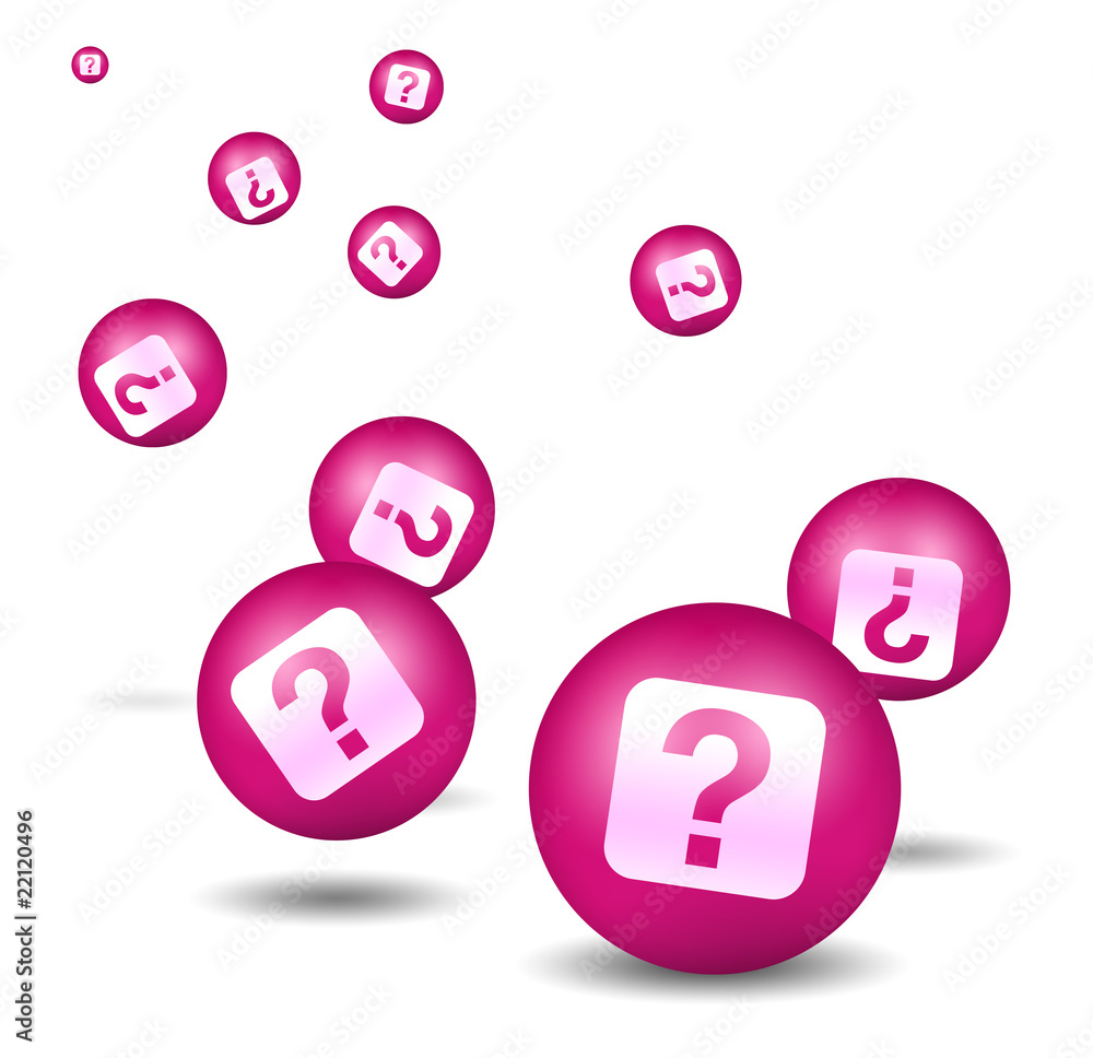 Question icon - pink Question icon - pink