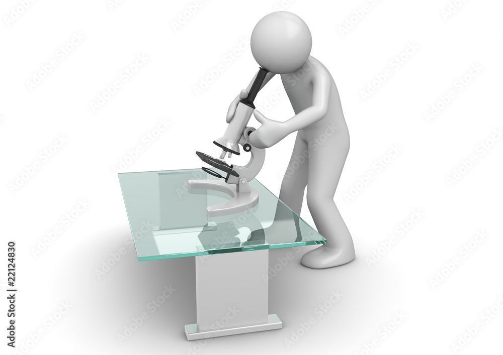 Scientist with microscope Scientist with microscope