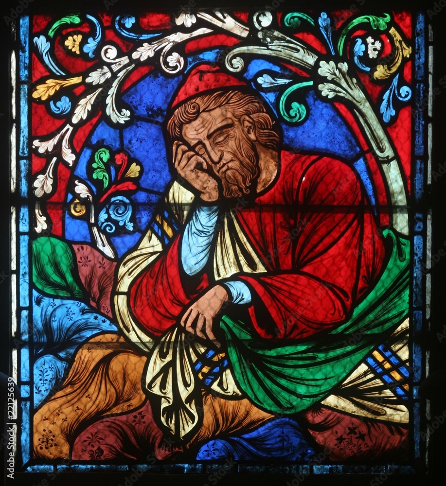 Obraz premium Witraż w katedrze Notre Dame de Paris