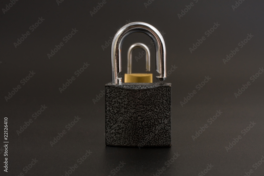 Fototapeta premium two locks (selective focus)