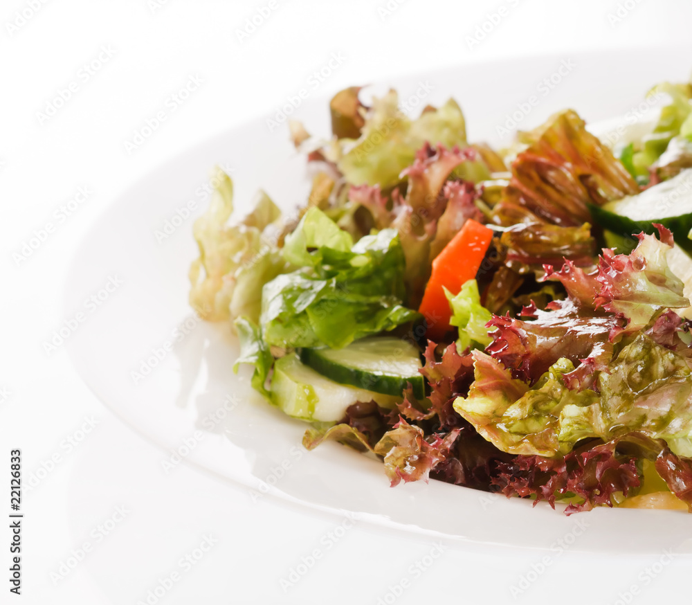 Fresh green salad. Fresh green salad.