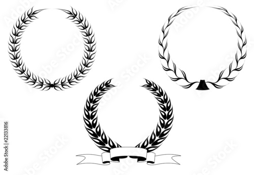 Set of laurel wreaths