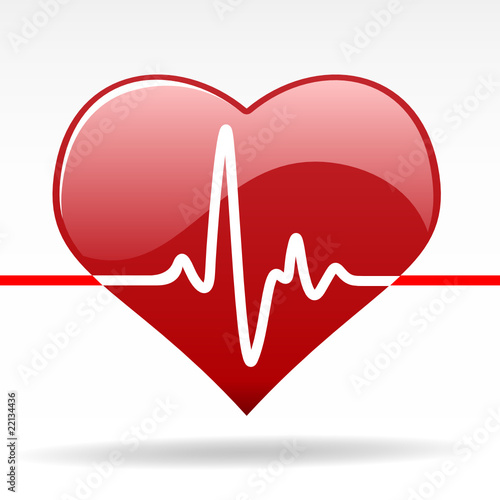 heart with cardiogram