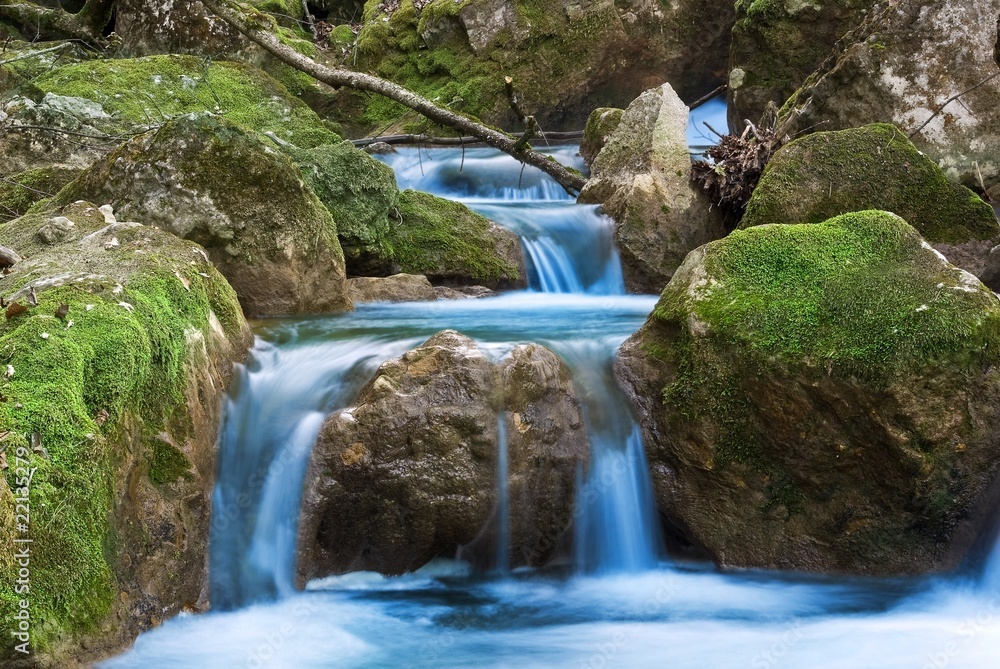 Fototapeta premium brook in a mountain canyon